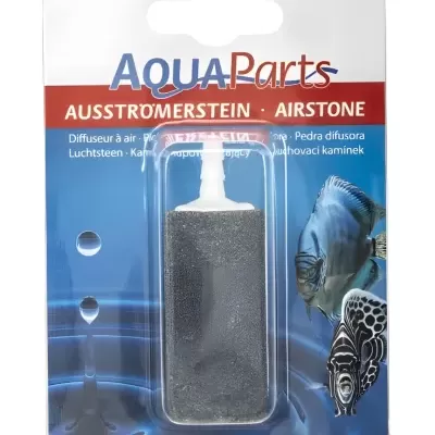 Difusor de ar Aquaparts na embalagem com imagens de peixes azuis e gota de água