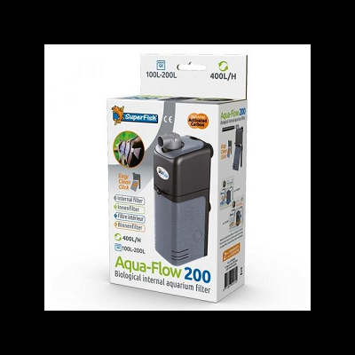 Caixa do filtro interno para aquário Aqua-Flow 200 da marca SuperFish