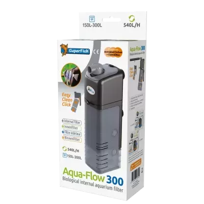 Filtro interno para aquário SuperFish Aqua-Flow 300 na embalagem