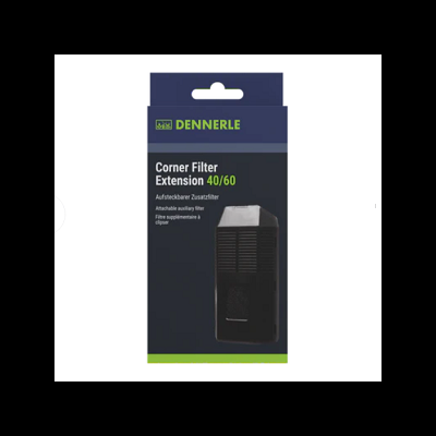 Filtro de canto Dennerle Corner Filter Extension 40/60 em embalagem preta