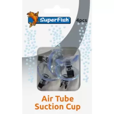 Pack com 4 ventosas transparentes para tubos de ar SuperFish