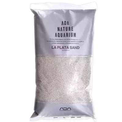 Saco de areia para aquário ADA Nature Aquarium La Plata Sand em embalagem cinzenta e transparente