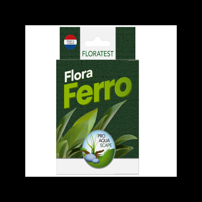 Embalagem Flora Ferro Floratest verde com selo Made in Holland e texto PRO AQUA SCAPE