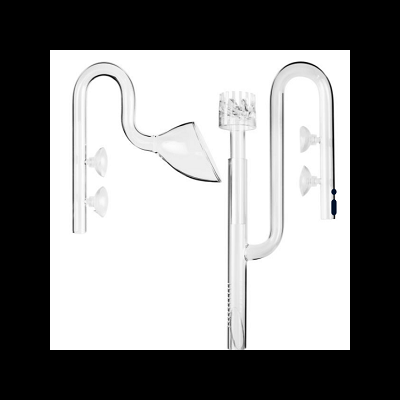 Acessórios de vidro transparente com ventosas e escova