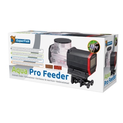 Caixa do alimentador automático Aqua Pro Feeder da SuperFish para peixes.