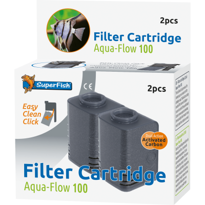 Embalagem de filtros de carvão para aquário SuperFish Aqua-Flow 100
