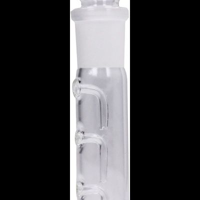 frasco de vidro transparente com tampa esférica de vidro polido