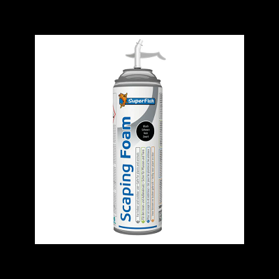 Frasco de espuma expansível SuperFish Scaping Foam em spray branco com tampa e tubo aplicador