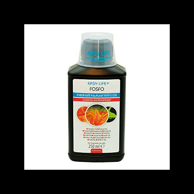 Frasco preto de fertilizante para plantas EASY LIFE FOSFO com tampa transparente