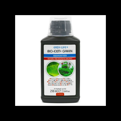 Frasco preto de 250 ml com rótulo branco e tampa de medição