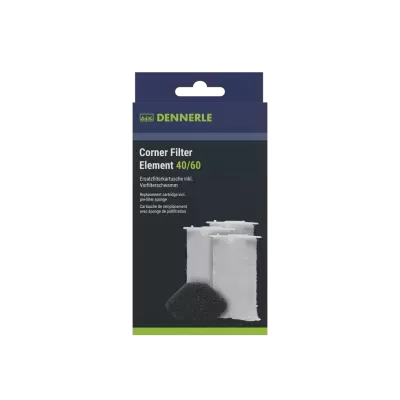 Embalagem de cartuchos de filtro para aquário Dennerle Corner Filter Element 40/60