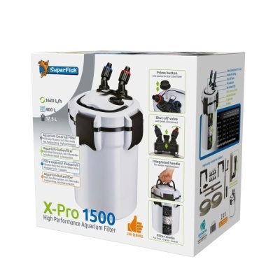 Caixa do filtro externo para aquário SuperFish X-Pro 1500