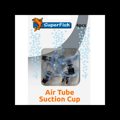 Conjunto 4 ventosas transparentes para tubo de ar, embalagem SuperFish