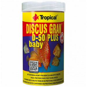 Embalagem do alimento Tropical DISCUS GRAN D-50 PLUS baby para peixes