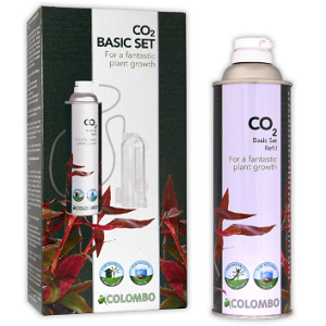 Conjunto CO2 Basic Set Colombo com embalagem e recipiente para plantas