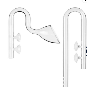 Peças metálicas curvas para aquário, prateadas e com ventosas.