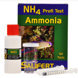Kit teste amónia NH4 Profi Test Salifert com frascos, seringa e caixa colorida