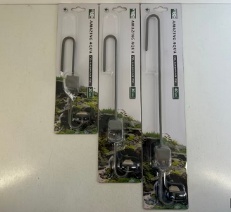 Três luzes LED flexíveis para aquário com desenho de rã em embalagem branca.