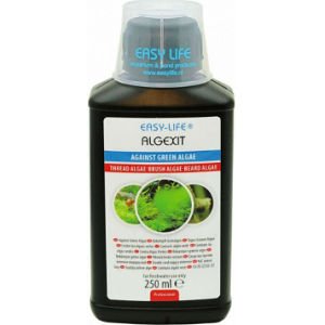 Frasco preto de 250 ml com rótulo branco do produto ALGOEXIT da marca EASY LIFE