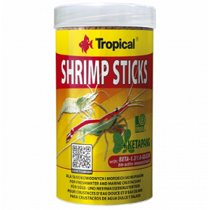Frasco Tropical Shrimp Sticks para camarões com tampa branca