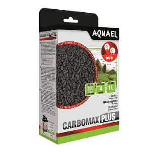 Embalagem AQUAEL CARBOMAX PLUS contendo carvão ativado para filtro de aquário