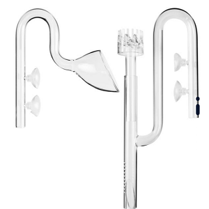 Acessórios de vidro transparente com ventosas e escova