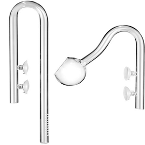 Acessórios de aquário em vidro transparentes com ventosas