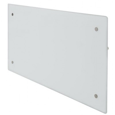 Painel branco retangular com fixadores metálicos nos cantos