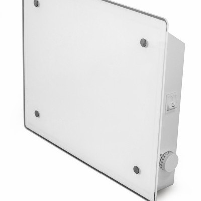 Painel de luz LED retangular branco com botão e interruptor