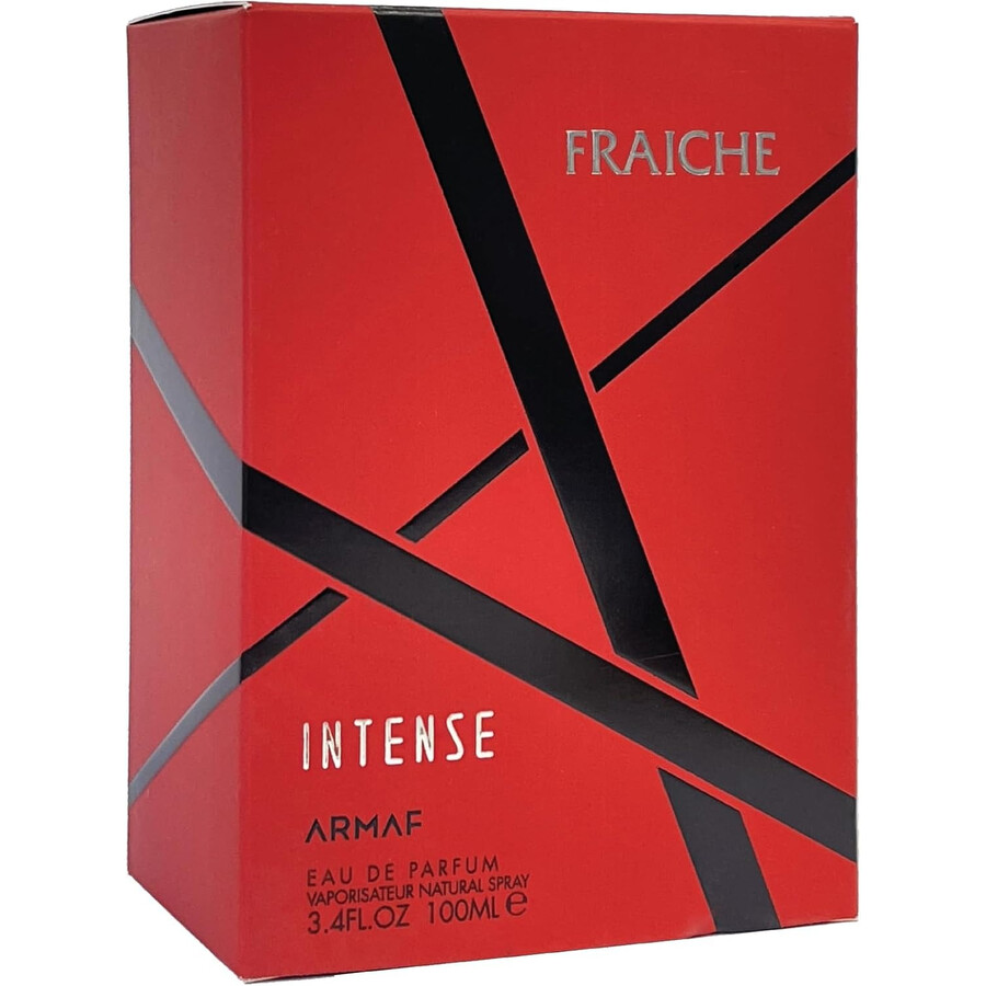 Embalagem vermelha de perfume Armaf Fraiche Intense 100ml