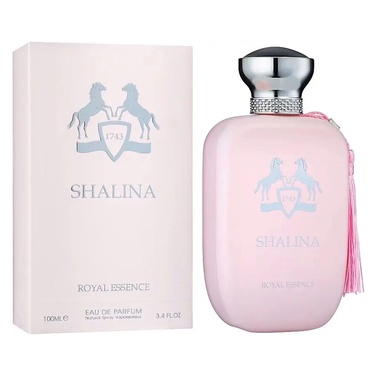 Perfume SHALINA Royal Essence rosa com caixa branca