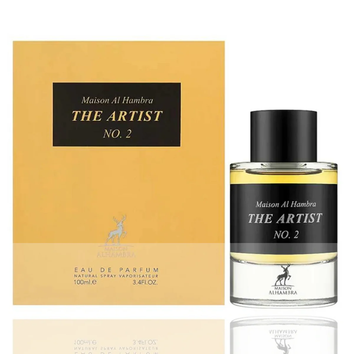 Frasco de perfume e caixa Maison Al Hambra THE ARTIST NO. 2