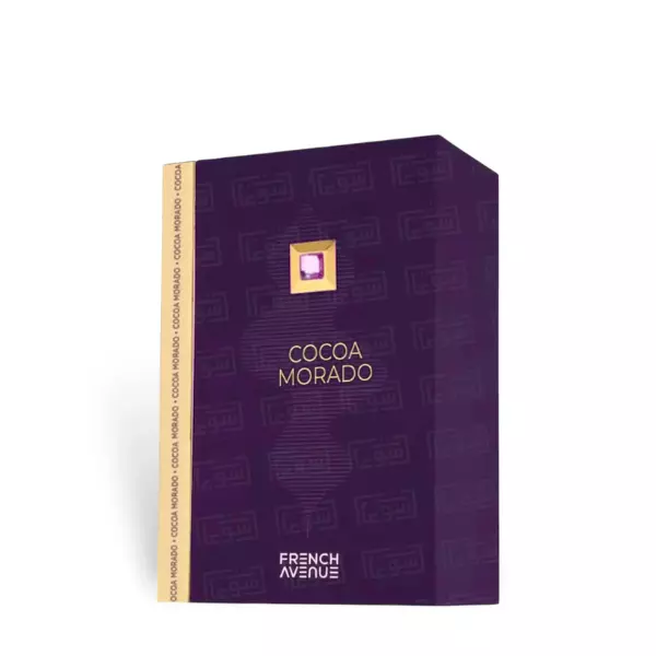 Embalagem roxa de cocoa morado da marca French Avenue