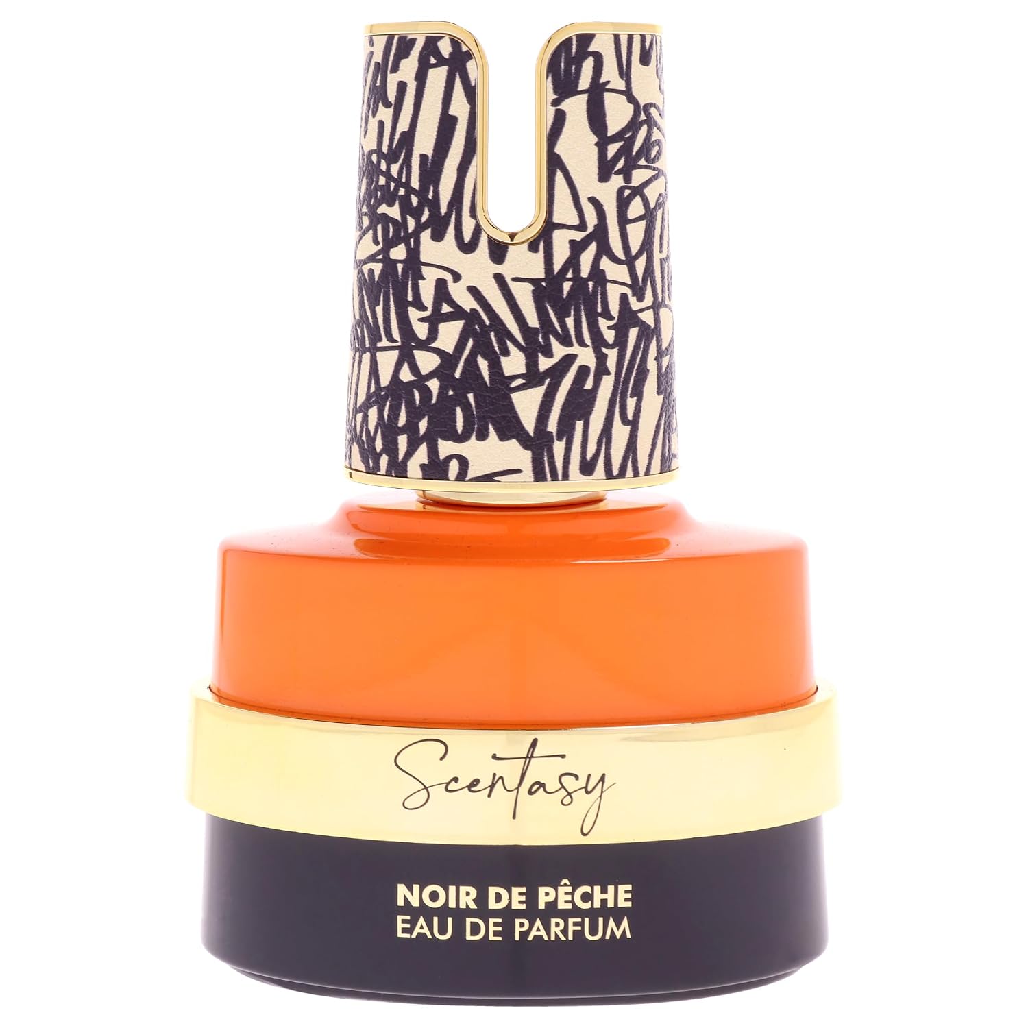 Frasco de perfume Scentasy com tampa decorada e corpo colorido