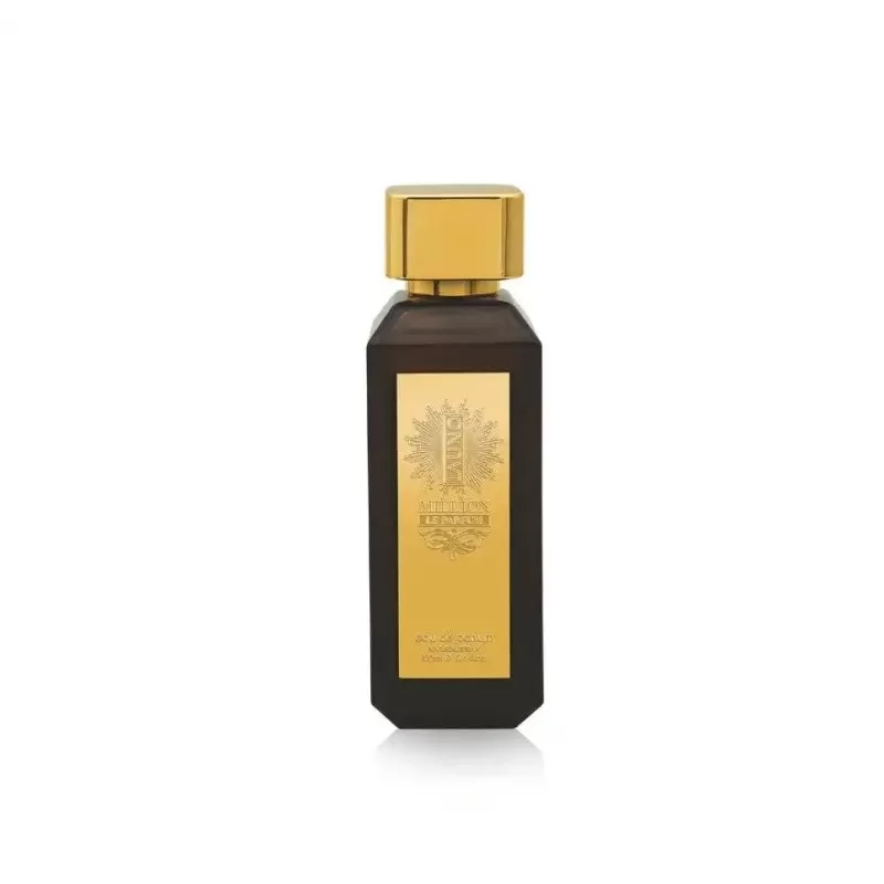 Frasco preto com rótulo dourado e tampa dourada, perfume ELIE SAAB