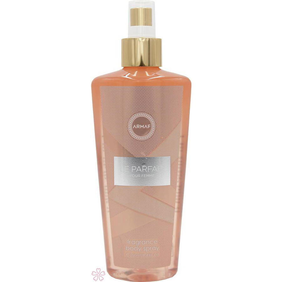 Spray corporal ARMAF LE PARFAIT em frasco âmbar com tampa dourada