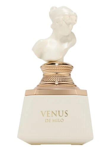 Frasco de perfume Venus de Milo com busto decorativo no topo