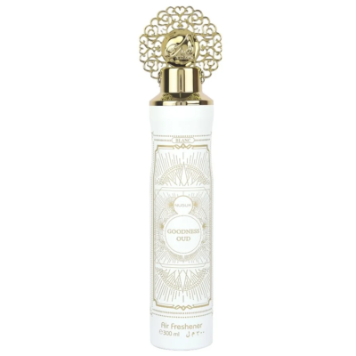 Frasco branco de ambientador com tampa dourada decorativa