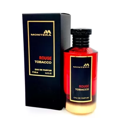 Frasco e caixa do perfume Montera Rouge Tobacco