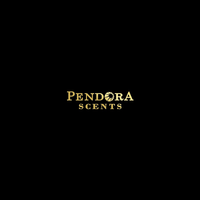 Logótipo Pandora Scents em dourado sobre fundo preto