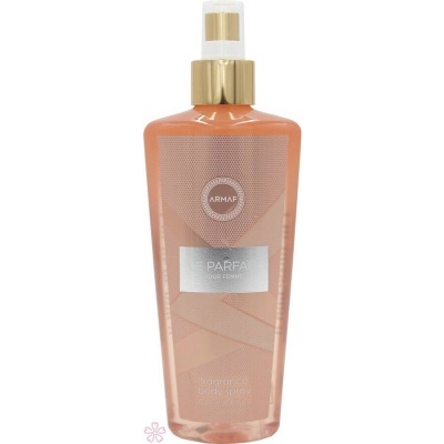 Spray corporal ARMAF LE PARFAIT em frasco âmbar com tampa dourada
