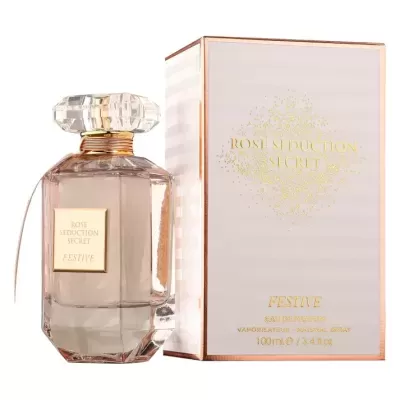 Frasco de perfume Rose Seduction Secret Festive com caixa