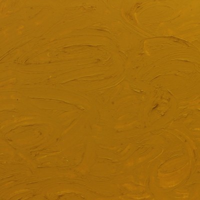 Textura espessa de tinta amarelo-ocre com marcas visíveis de pincel