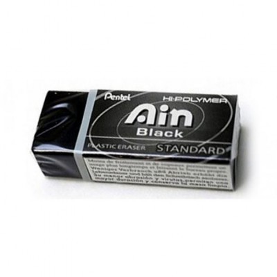 Borracha preta Pentel Ain Black Standard embalada
