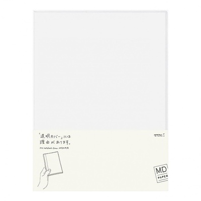 Bloco de papel branco MD Paper com embalagem minimalista e texto em japonês