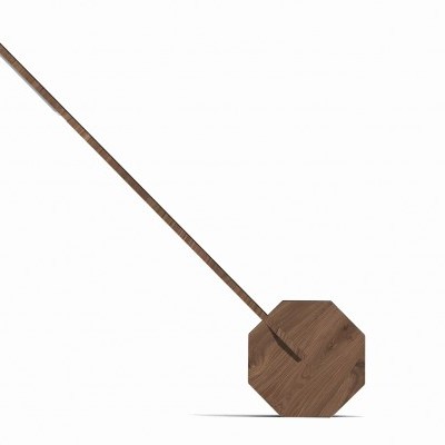 relogio de parede em madeira octogonal com ponteiro fino