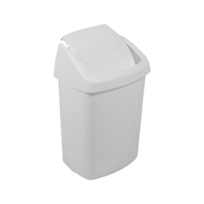 Contentor de lixo branco com tampa basculante