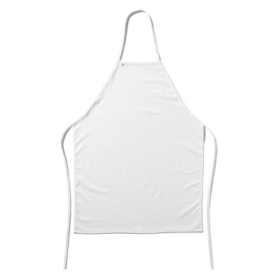 Avental branco simples com tiras para atar