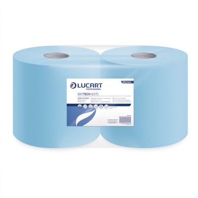 Dois rolos grandes de papel azul claro com etiqueta LUCAFT PROFESSIONAL.