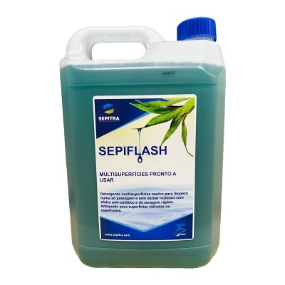 Frascos plástico verde transparente com tampa azul e rótulo azul com descrição do produto